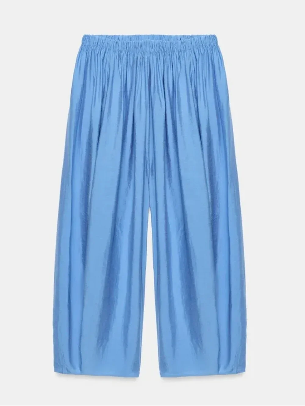 Zara NWT flowy volume pants blue